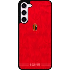 Coque Samsung Galaxy S23+ - Silicone rigide noir Maillot de football Belgique 2026 personnalisable
