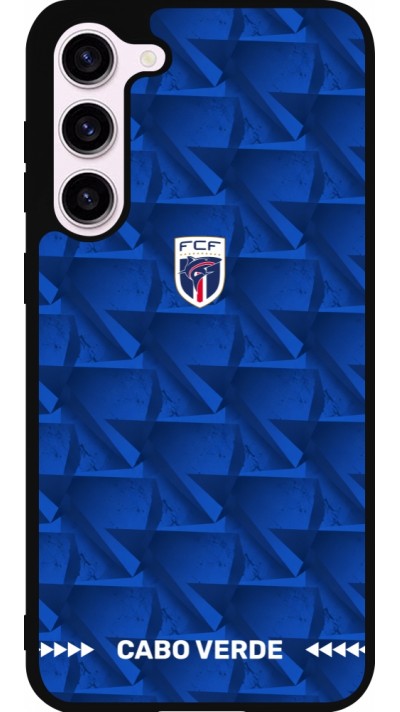 Coque Samsung Galaxy S23+ - Silicone rigide noir Maillot de football Cap-Vert 2026 personnalisable