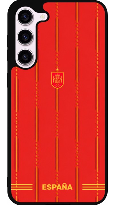 Coque Samsung Galaxy S23+ - Silicone rigide noir Maillot de football Espagne 2026 personnalisable