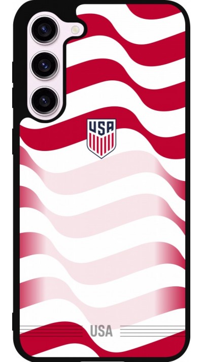 Coque Samsung Galaxy S23+ - Silicone rigide noir Maillot de football E?tats Unis 2026 personnalisable