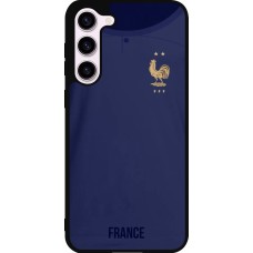Coque Samsung Galaxy S23+ - Silicone rigide noir Maillot de football France 2022 personnalisable
