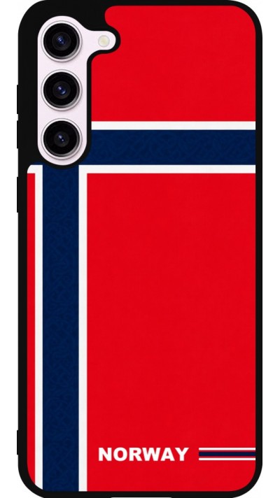 Coque Samsung Galaxy S23+ - Silicone rigide noir Maillot de football Norvège 2026 personnalisable