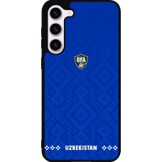 Coque Samsung Galaxy S23+ - Silicone rigide noir Maillot de football Ouzbékistan 2026 personnalisable