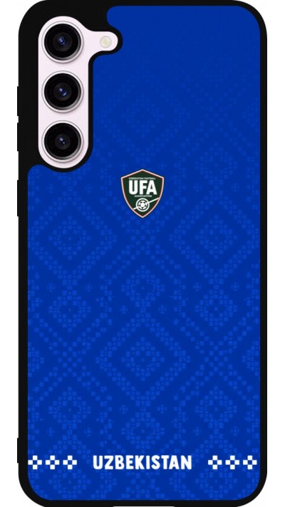 Coque Samsung Galaxy S23+ - Silicone rigide noir Maillot de football Ouzbékistan 2026 personnalisable