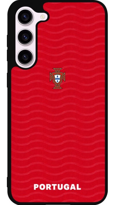 Coque Samsung Galaxy S23+ - Silicone rigide noir Maillot de football Portugal 2026 personnalisable