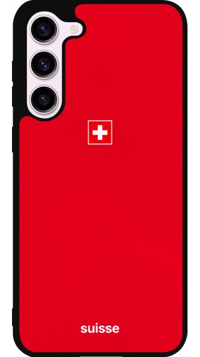 Coque Samsung Galaxy S23+ - Silicone rigide noir Maillot de football Suisse 2026 personnalisable