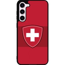 Coque Samsung Galaxy S23+ - Silicone rigide noir Hockey World Championship Ecusson Suisse