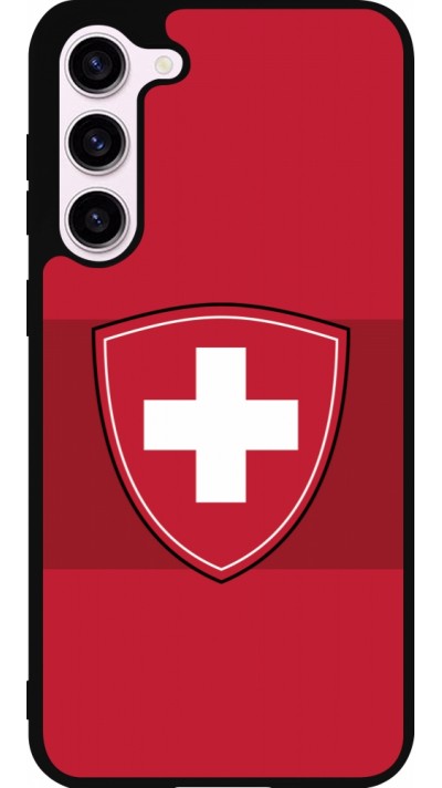Coque Samsung Galaxy S23+ - Silicone rigide noir Hockey World Championship Ecusson Suisse