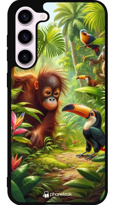Samsung Galaxy S23+ Case Hülle - Silikon schwarz Tropischer Dschungel Tayrona Samsung Galaxy S23+ Case Hülle - Silikon schwarz Tropischer Dschungel Tayrona