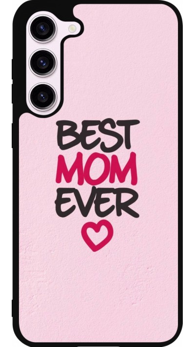 Coque Samsung Galaxy S23+ - Silicone rigide noir Mom 2023 best Mom ever pink Coque Samsung Galaxy S23+ - Silicone rigide noir Mom 2023 best Mom ever pink
