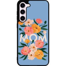 Coque Samsung Galaxy S23+ - Silicone rigide noir Mom 2026 Flowers