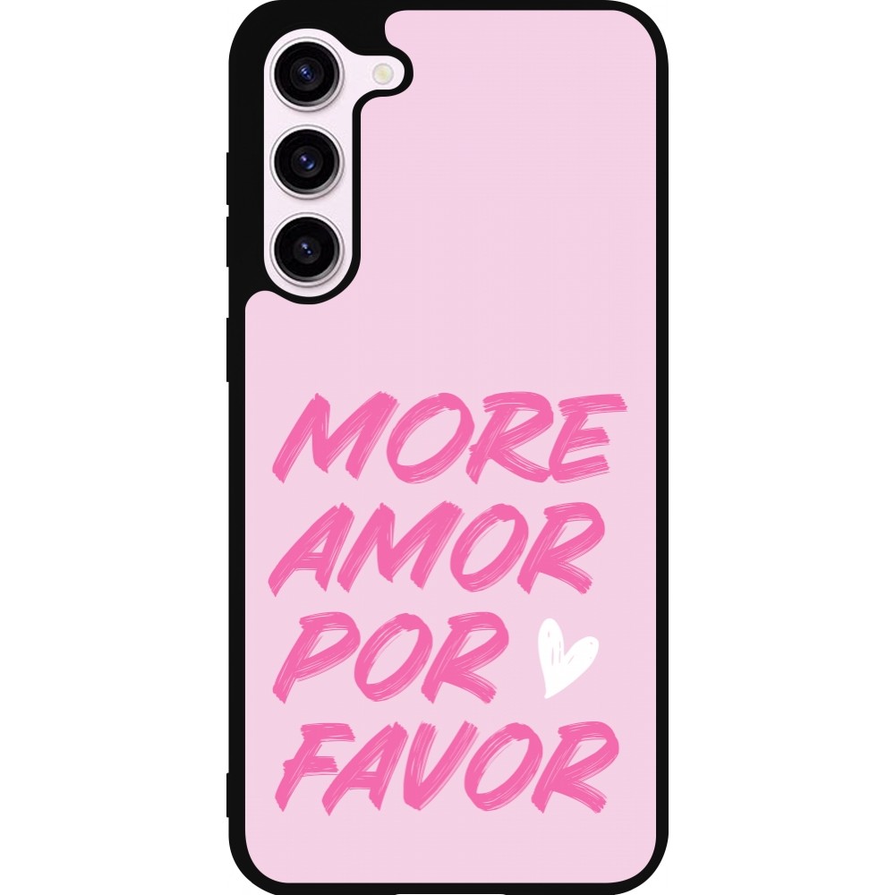 Coque Samsung Galaxy S23+ - Silicone rigide noir More amor porfavor