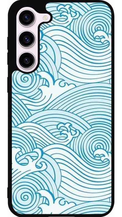 Coque Samsung Galaxy S23+ - Silicone rigide noir Ocean Waves