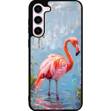 Coque Samsung Galaxy S23+ - Silicone rigide noir Paint Flamingo