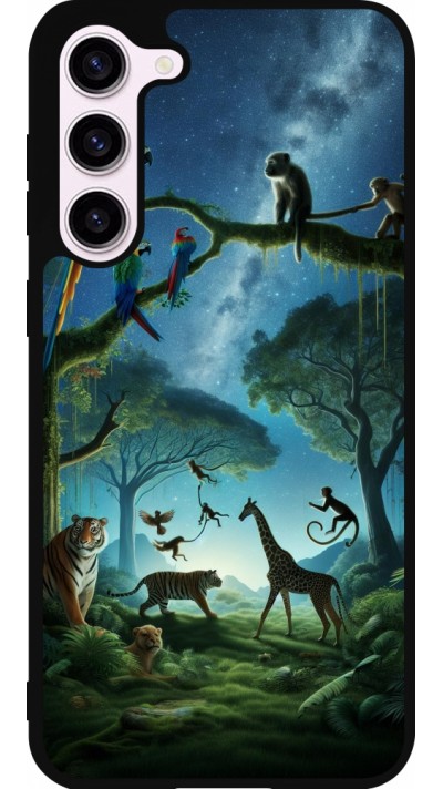 Coque Samsung Galaxy S23+ - Silicone rigide noir Paradis des animaux exotiques Coque Samsung Galaxy S23+ - Silicone rigide noir Paradis des animaux exotiques