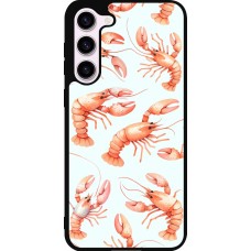 Coque Samsung Galaxy S23+ - Silicone rigide noir Pattern de homards pastels