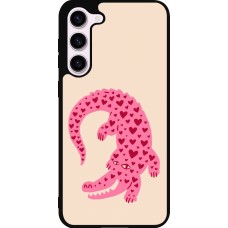 Coque Samsung Galaxy S23+ - Silicone rigide noir Pink crocodile 2026