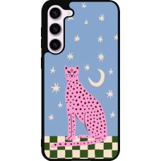 Coque Samsung Galaxy S23+ - Silicone rigide noir Pink leopard with stars 2026