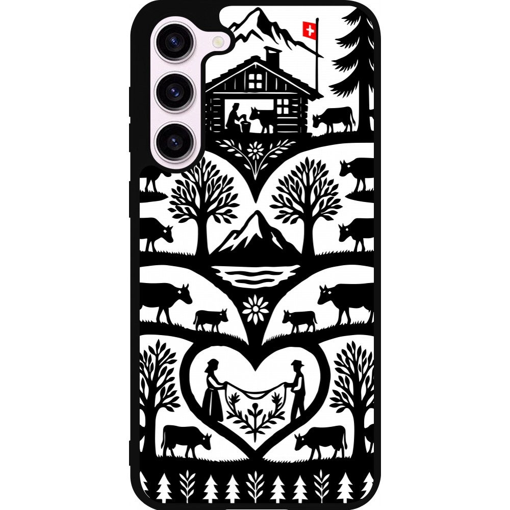 Coque Samsung Galaxy S23+ - Silicone rigide noir Poya Suisse 2