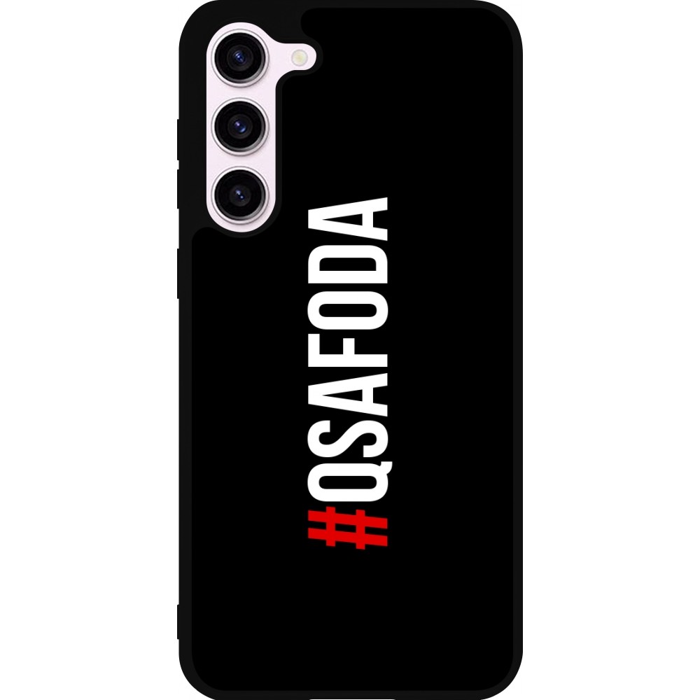 Coque Samsung Galaxy S23+ - Silicone rigide noir Qsafoda 1