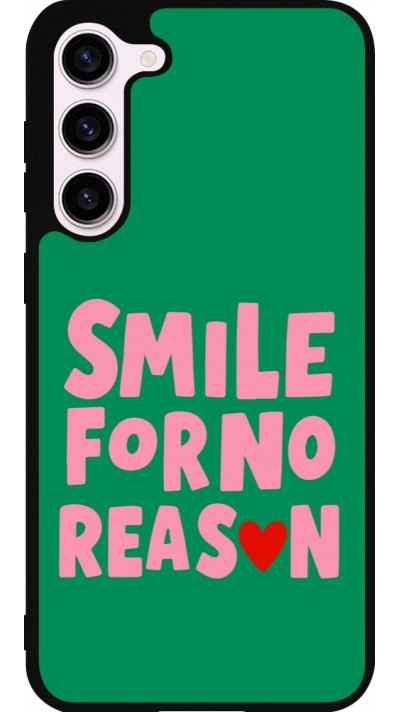 Coque Samsung Galaxy S23+ - Silicone rigide noir Smile for no reason 2026