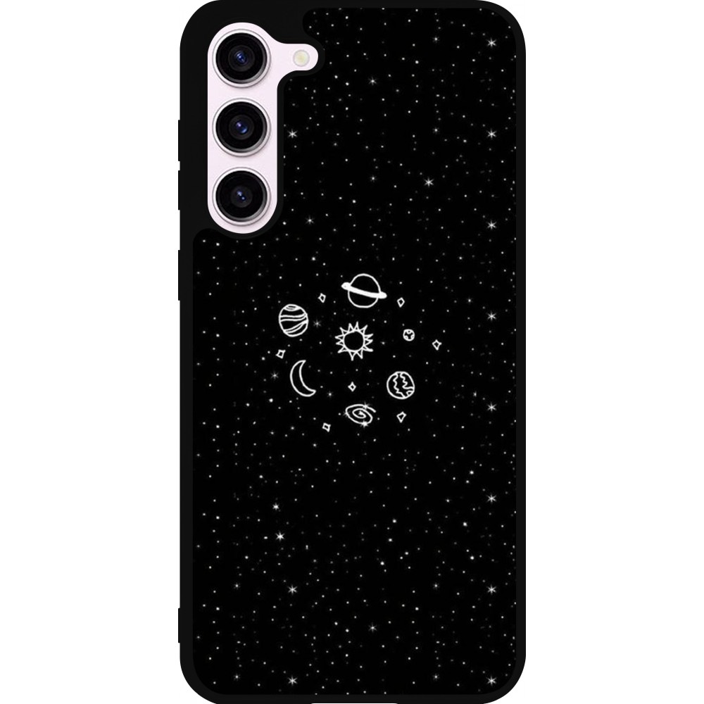 Coque Samsung Galaxy S23+ - Silicone rigide noir Space Doodle