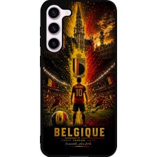 Coque Samsung Galaxy S23+ - Silicone rigide noir Football Belgique splash 2026