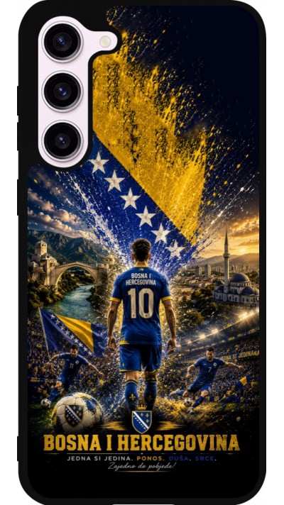 Coque Samsung Galaxy S23+ - Silicone rigide noir Football Bosnie-Herzégovine splash 2026
