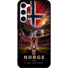 Coque Samsung Galaxy S23+ - Silicone rigide noir Football Norvège splash 2026