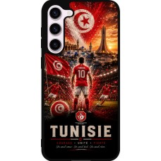 Coque Samsung Galaxy S23+ - Silicone rigide noir Football Tunisie splash 2026