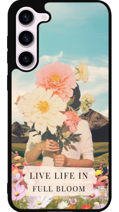 Coque Samsung Galaxy S23+ - Silicone rigide noir Live life in full moon 2026