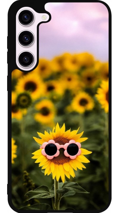Coque Samsung Galaxy S23+ - Silicone rigide noir Sunflower with glasses 2026