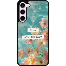 Coque Samsung Galaxy S23+ - Silicone rigide noir Summer 2025 Grow with the flow