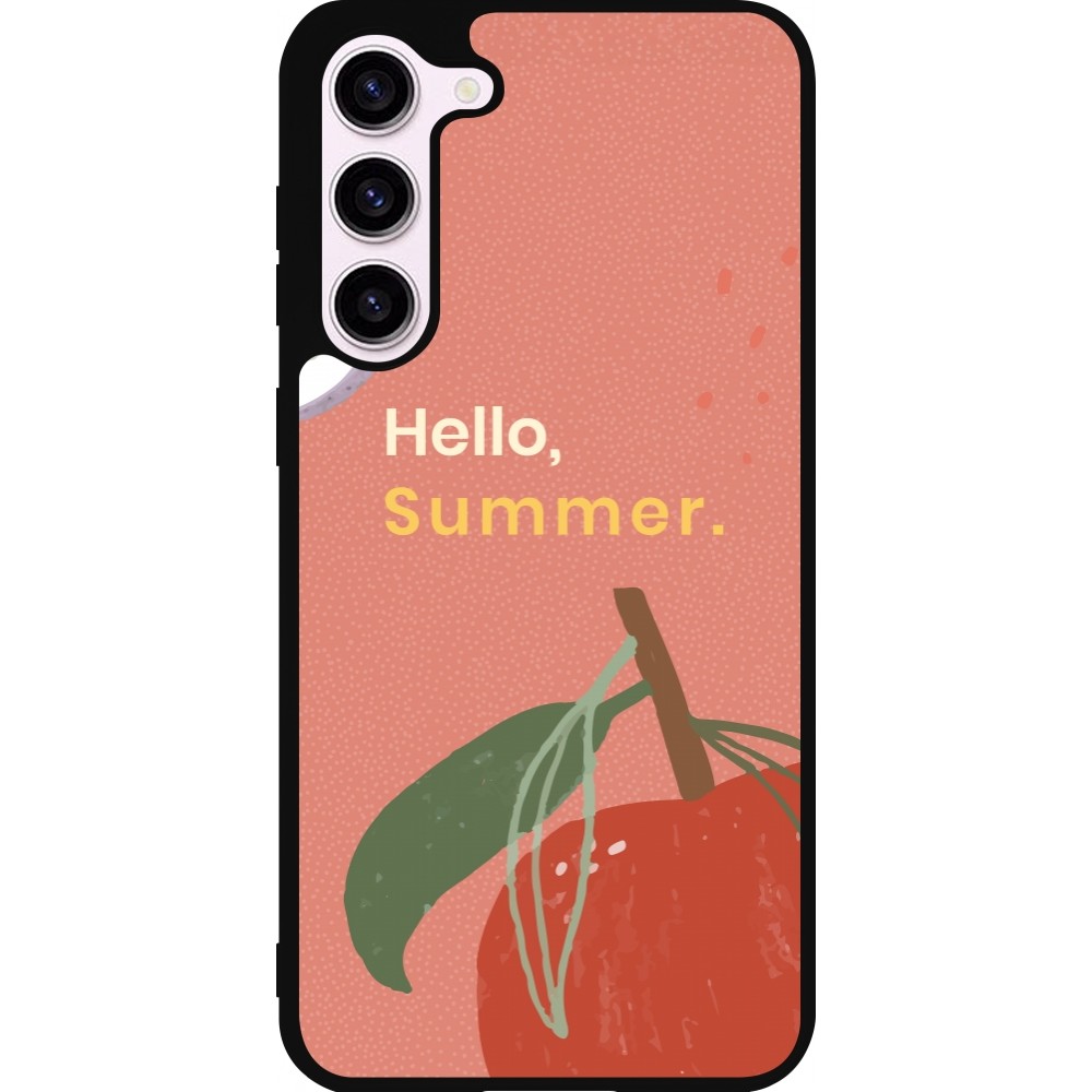 Coque Samsung Galaxy S23+ - Silicone rigide noir Summer 2025 Hello summer