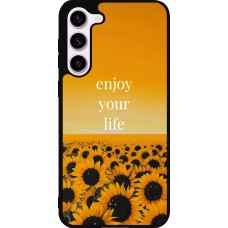 Coque Samsung Galaxy S23+ - Silicone rigide noir Summer 2026 Enjoy your life