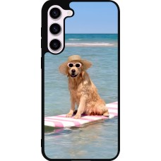 Samsung Galaxy S23+ Case Hülle - Silikon schwarz Summer Dog on Paddle