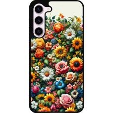 Coque Samsung Galaxy S23+ - Silicone rigide noir Summer Floral Pattern