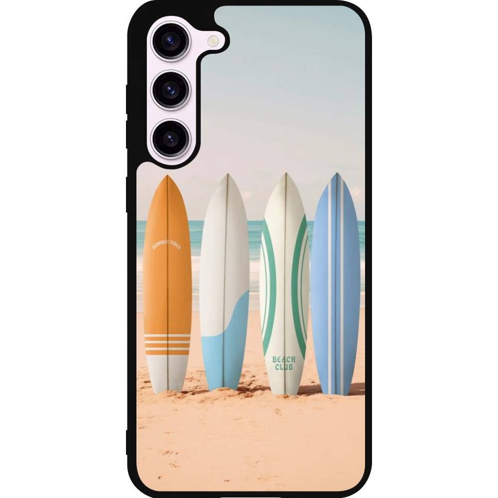 Samsung Galaxy S23+ Case Hülle - Silikon schwarz Summer surfboard 2025