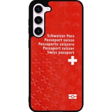 Coque Samsung Galaxy S23+ - Silicone rigide noir Swiss Passport