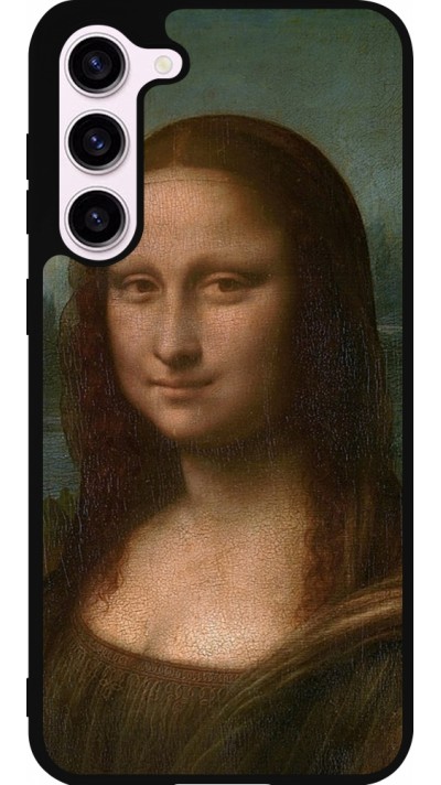 Coque Samsung Galaxy S23+ - Silicone rigide noir Tableau art - La Joconde - Léonard de Vinci