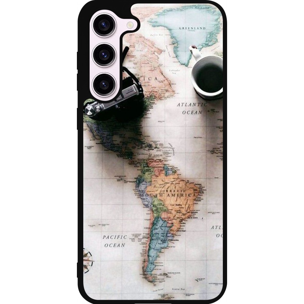 Samsung Galaxy S23+ Case Hülle - Silikon schwarz Travel 01