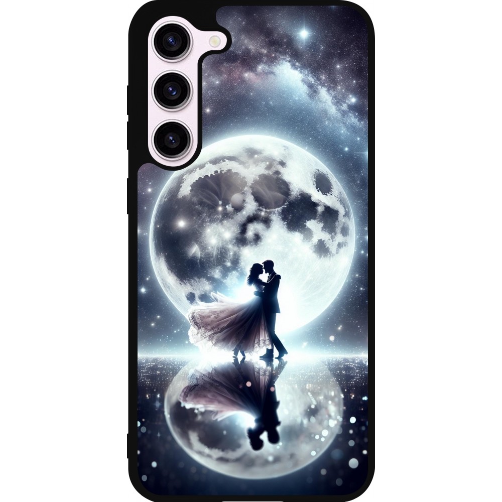 Samsung Galaxy S23+ Case Hülle - Silikon schwarz Valentin 2024 Liebe unter dem Mond
