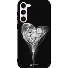 Coque Samsung Galaxy S23+ - Silicone rigide noir Valentine 2022 Black Smoke