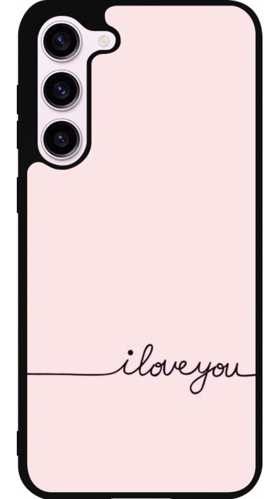 Coque Samsung Galaxy S23+ - Silicone rigide noir Valentine 2023 i love you writing