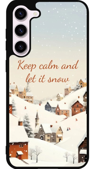 Coque Samsung Galaxy S23+ - Silicone rigide noir Winter 25 Winter Keep calm and let it snow