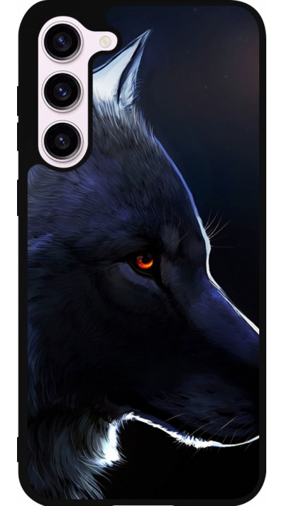 Coque Samsung Galaxy S23+ - Silicone rigide noir Wolf Shape