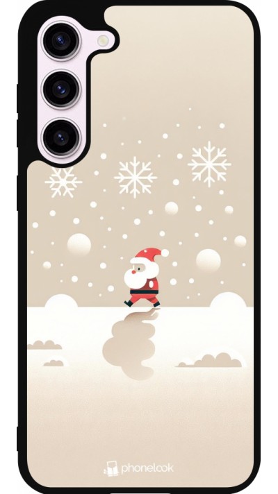 Coque Samsung Galaxy S23+ - Silicone rigide noir Noël 2023 Minimalist Santa