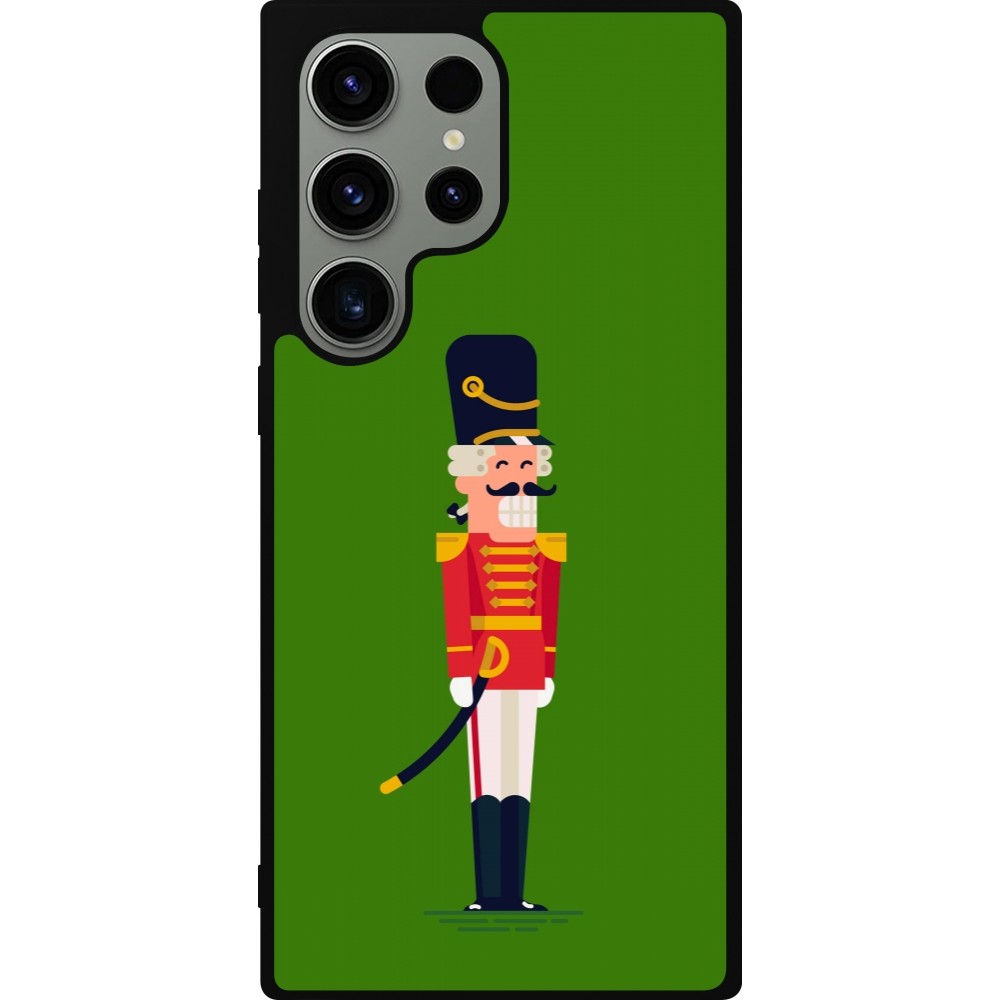 Coque Samsung Galaxy S23 Ultra - Silicone rigide noir Christmas 25 Nutcracker Green