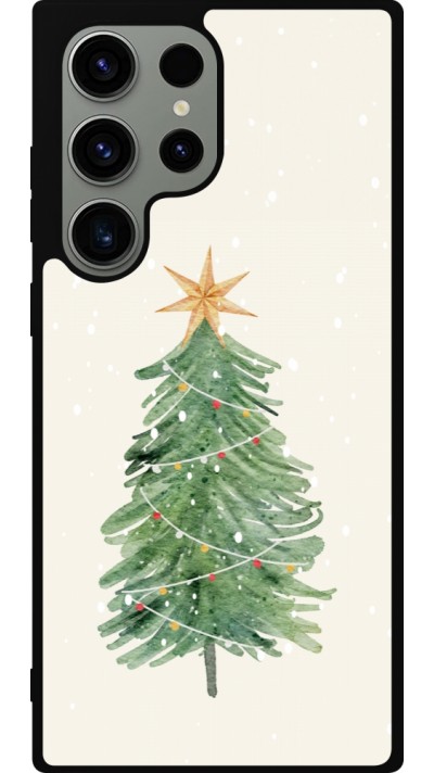 Coque Samsung Galaxy S23 Ultra - Silicone rigide noir Christmas 25 Sketch Tree