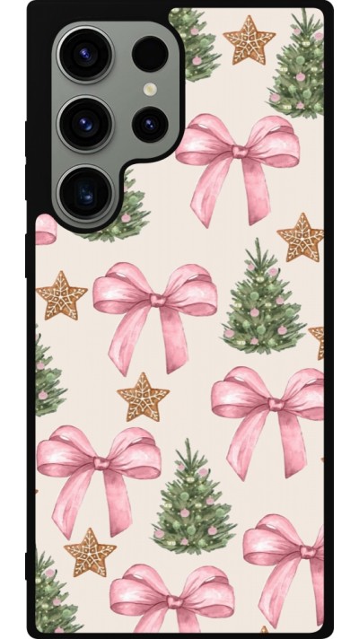 Coque Samsung Galaxy S23 Ultra - Silicone rigide noir Christmas 25 Vintage Ribbons